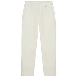 布景休闲裤女加厚冬季新品简约通勤设计感纯色厚款裤子长裤5503