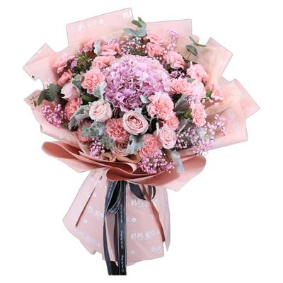 母亲节粉康乃馨花束鲜花速递同城