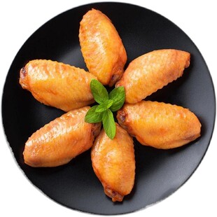 元盛奥尔良口味加州风情烤鸡翅中1kg腌制冷冻烤翅半成品小吃 包邮