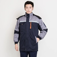 Новая съемная модель средней длины темно-синего + серого цвета.