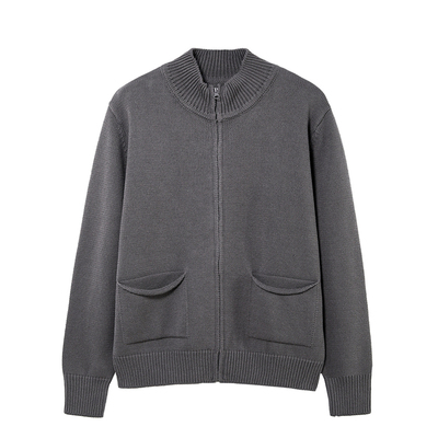 高级感YUXIAN余闲针织衫立领外套