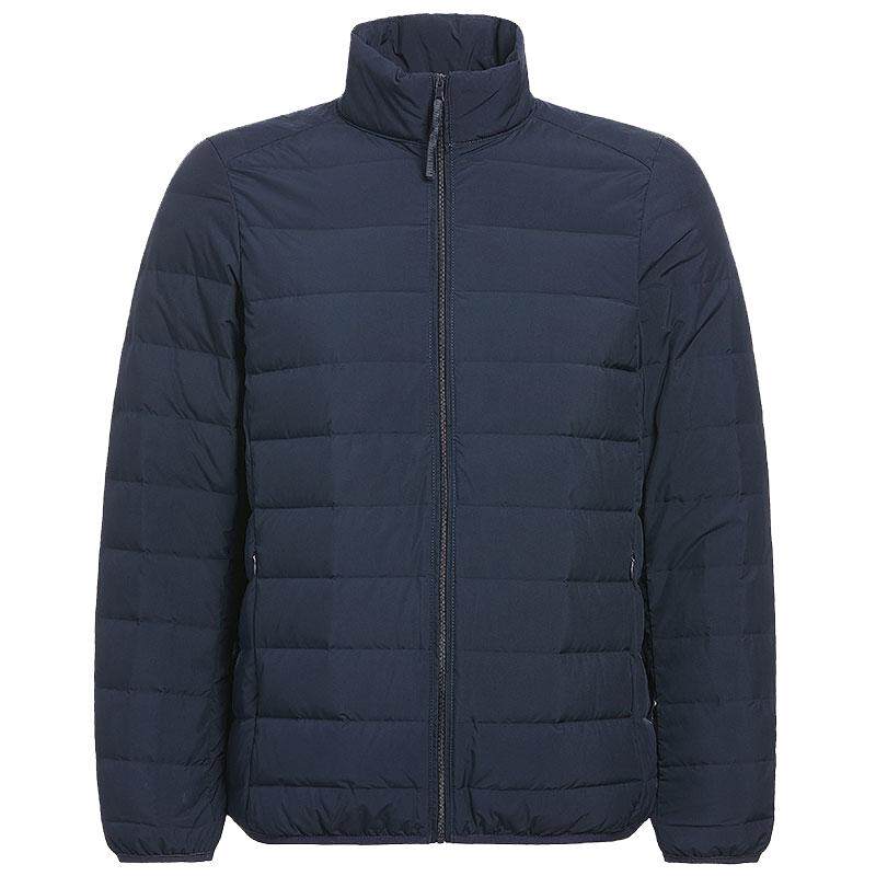 鸭鸭男装2025冬季薄款立领防风羽绒服休闲男士保暖白鸭绒修身外套