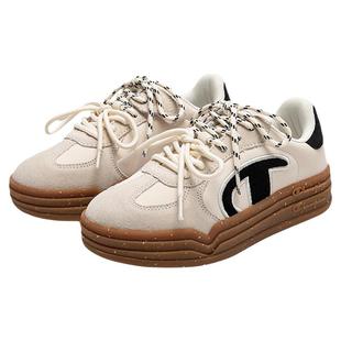 Champion冠军男女儿童鞋25冬季新款潮流双鞋带运动红色厚底德训鞋