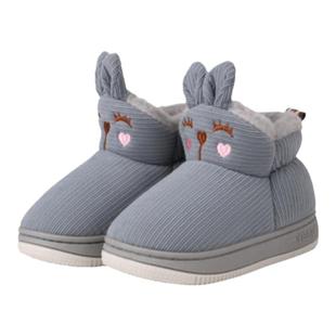 儿童棉拖鞋女孩女童男童男孩防滑软底可爱兔子毛毛鞋家居家鞋棉鞋