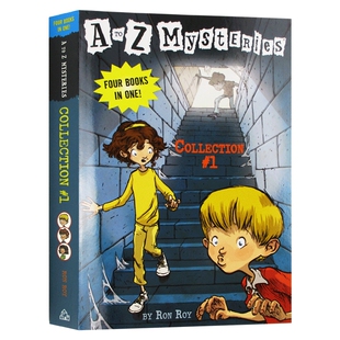 英文原版侦探小说A to Z Mysteries Collection #1 A-Z神秘案件1- 4个故事合辑初级章节书A to Z神秘事件进口儿童小学英语阅读读物