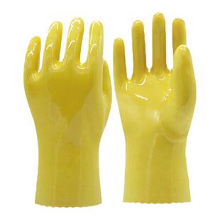 东亚028全浸塑工业手套加厚耐用橡胶劳保胶皮耐油耐磨防水耐酸碱