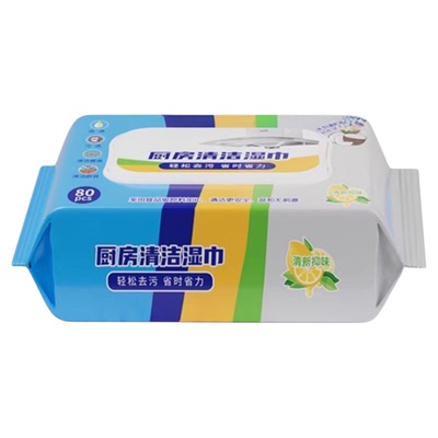 厨房专用清洁湿巾大包带盖