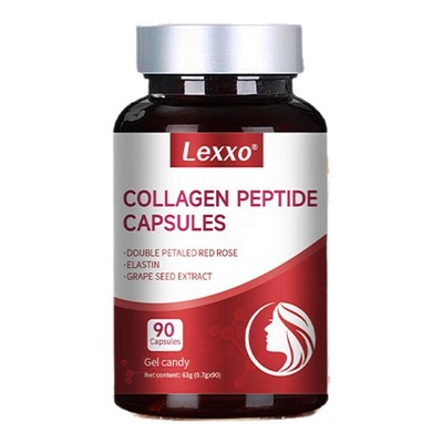 美国品牌胶原蛋白三肽胶囊玫瑰弹性蛋白初老控糖祛黄细嫩保湿lexx