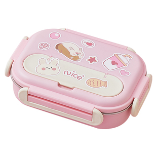 316不锈钢保温儿童饭盒学生专用小学生带饭餐盒分格便当盒高颜值