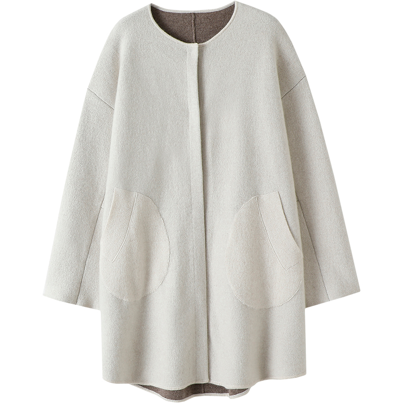 幻！浮世~大克重加厚山羊绒开衫女中长款纯羊绒毛衣针织开衫外套