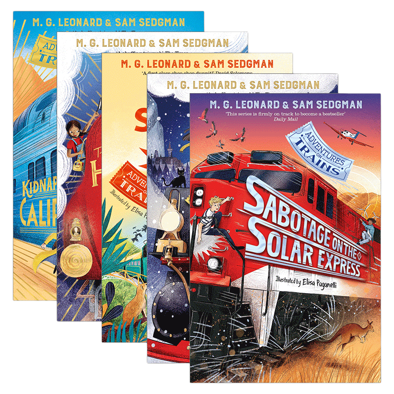 英文原版 Adventures on Trains 火车冒险系列1-5册 儿童章节书 故事小说 文学读物 英文版 进口英语原版书籍