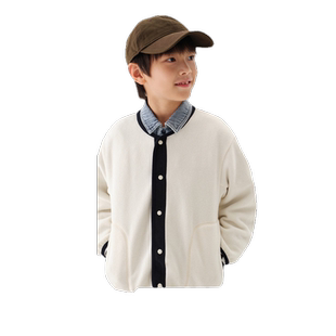 马拉丁童装儿童外套秋新款男女大童户外撞色百搭摇粒绒短装外套