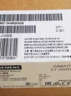 议价6ES7134-6PA20-0CU0西门子ET 200SP模拟量输入6ES71346PA200C