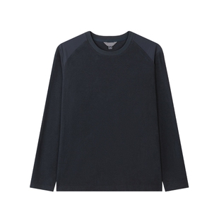 【德绒保暖】NAUTICA/诺帝卡男装秋冬亲肤时尚拼接长袖T恤TM4411