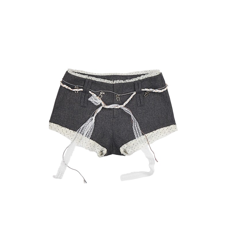 【黄圣依明星同款】Effet de Soleil复古低腰短裤直筒裤女新品26
