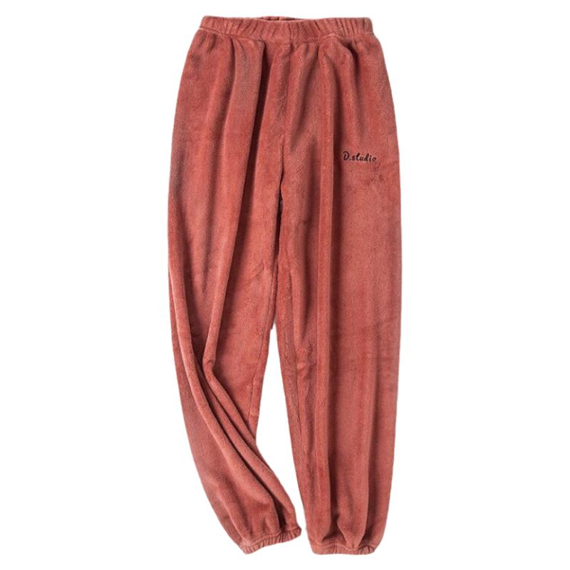 仙女暖暖裤衣套装外穿懒人珊瑚绒居家宽松睡裤秋冬毛毛加厚加绒裤