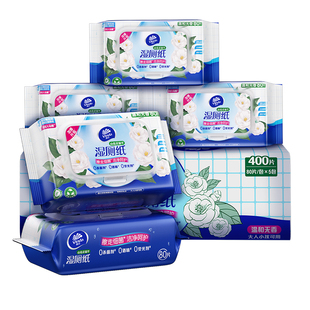 维达山茶花湿厕纸80片10包厕所家用实惠装卫生擦屁股私处男湿纸巾