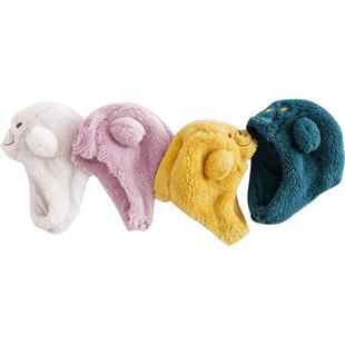 马克珍妮男女童双面舒棉绒小耳朵帽子 宝宝帽子2025年冬装221215