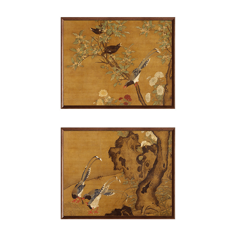 高级感新中式花鸟书房卧室装饰画