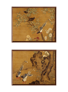 高级感新中式花鸟书房卧室装饰画