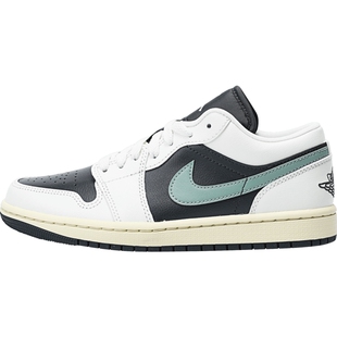 NIKE耐克女子AIR JORDAN 1黑绿低帮复古板鞋运动篮球鞋DC0774-001