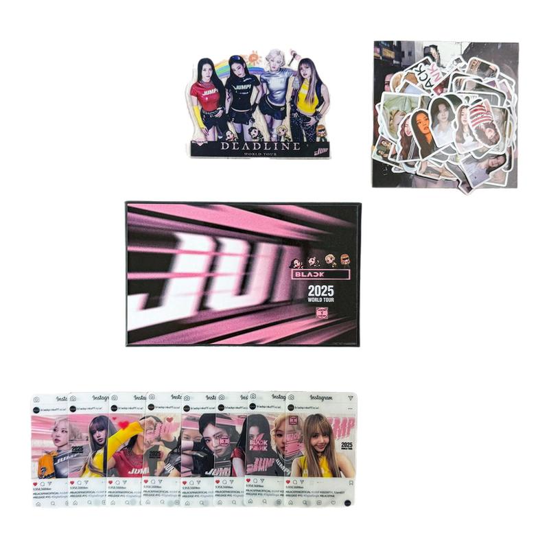blackP粉墨新曲JUMP周边贴纸小卡套装ROSE挂绳钥匙扣礼盒爱豆应援