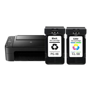 适用佳能E478墨盒PG48黑色CL58s彩色E408 E418 E468 E478R E488打印机连供墨水E3480 E4280 4580可加墨非原装