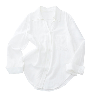 SINGLEMOMENT纯白色衬衫
