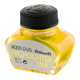 Pelikan百利金M205DUO Highlighter ink钢笔墨水非碳素荧光墨水黄/绿墨水标记笔记学生手账