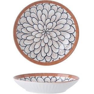 盘子菜盘家用陶瓷菜碟高颜值餐具创意饭盘中国风餐盘中式网红圆盘