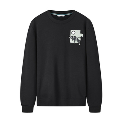 新款九撤柜时尚圆领卫衣男士秋冬保暖休闲套头打底上衣HT1D40520