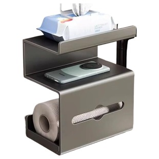 卫生间厕所纸巾盒置物架免打孔壁挂式抽纸厕纸放置盒洗手间卷纸架