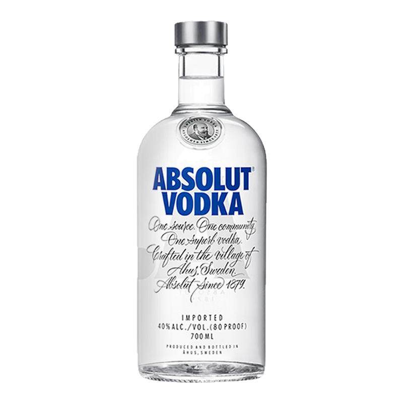 【进口】绝对伏特加Absolut Vodka原味700ml洋酒40度烈酒鸡尾基酒