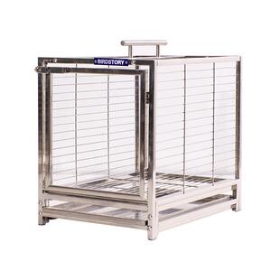 304不锈钢中小型鸟笼大空间虎皮外出专用新款互动手提笼鹦鹉笼