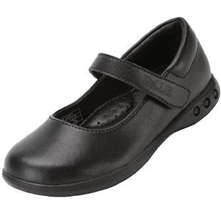 百丽童鞋儿童时尚百搭黑皮鞋秋季女童真皮学生鞋中大童英伦风单鞋