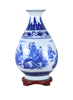 景德镇瓷器中式仿古工艺桌面花瓶