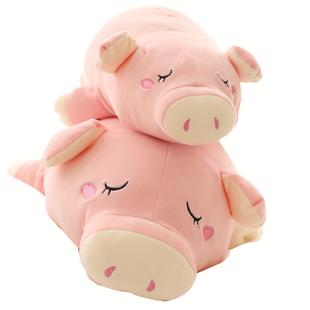 柔软小猪公仔羽绒棉毛绒玩具卡通宋亚轩同款趴猪玩偶抱枕生日礼物