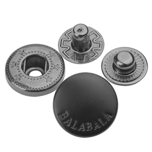 定制扣子英文四合扣按扣羽绒服外套大衣金属字母摁扣子母扣纽扣