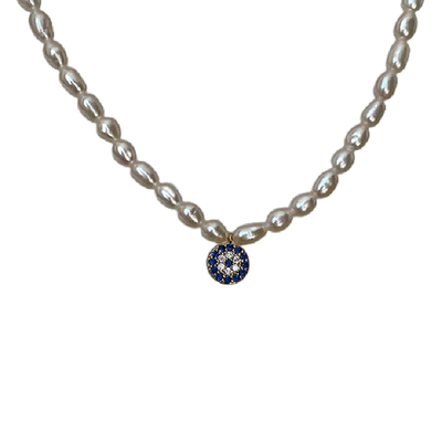 天然淡水米粒珍珠项链