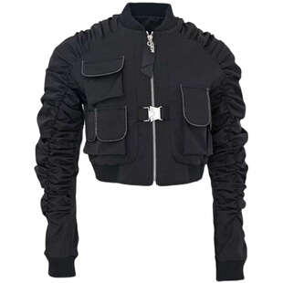 包邮重工机车飞行服夹克小外套早秋炸街酷酷帅气个性少女短外套潮