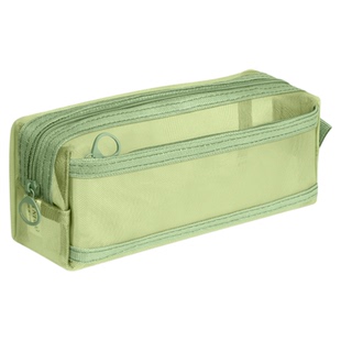 网纱笔袋双层大容量透明文具袋学生考试专用铅笔袋高颜值ins简约