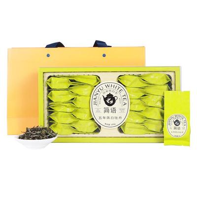 品品香白茶五年陈特级白牡丹100g