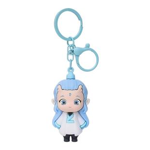 哪吒钥匙扣公仔书包挂件钥匙链立体敖丙哪吒手办车钥匙扣
