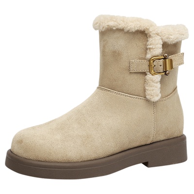 勃肯雪地靴女款冬季加绒棉鞋短靴