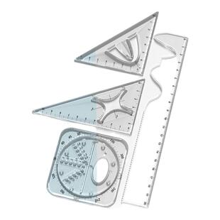 函数套尺初中高中生专用多功能三角尺数学几何尺直尺量角器图形尺