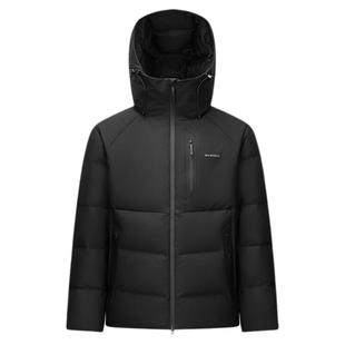 鹅绒|轻户外|商场同款森马羽绒服男冬2025新款黑色外套防雨保暖