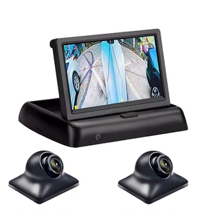 汽车AHD右侧盲区摄像头侧方停车超清夜视防水前后左2路同屏记录仪