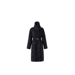 OCHIRLY欧时力 高密哑光长款羽绒服外套女轻盈绗缝2024秋冬新品