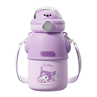 恒度水杯三丽鸥卡通保温杯儿童幼儿园大容量杯子女生便携吸管杯子
