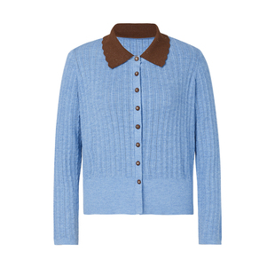 【绵羊毛】Koradior珂莱蒂尔商场同款2025冬季气质老钱风针织衫女